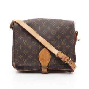 Louis Vuitton Cartesiere shoulder bag canvas leather Monogram Brown
